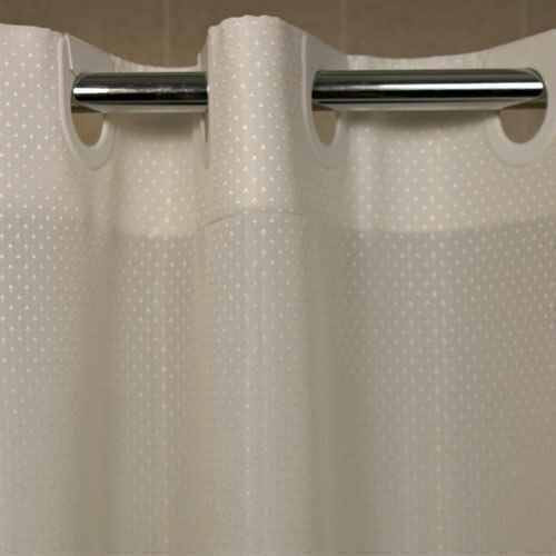 Kartri Empire Hotel Shower Curtain - Waffle Design with Chrome