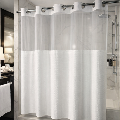 AI Generated hotel-style shower curtain: