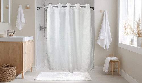 Kartri manufacturer photo - Empire Waffle - White or Beige - No View - HANG2IT Curtain | Empire Waffle - White - HANG2IT Curtain - 1