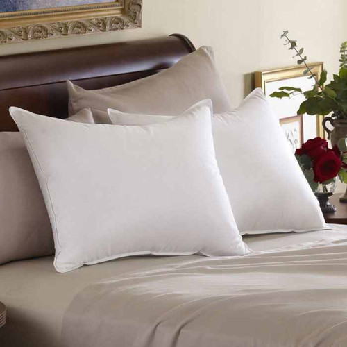 Pacific Coast Feather Hotel Tria Organic Cotton Cover All Down Pillow, White, Standard/Queen