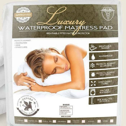 Ganesh Mills or Oxford Super Blend Ganesh Mills or Three or Layer Quilted Fitted or Waterproof Mattress Pad