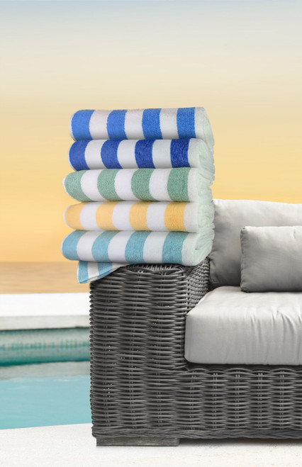 Ganesh Mills | Oxford Cabana Stripe Pool Towels