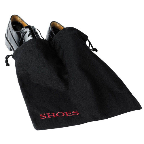 HOSPITALITY 1 SOURCE AMENITY BAGS or HOSPITALITY 1 SOURCE or SHOE BAG or BLACK/RED EMBROIDERY