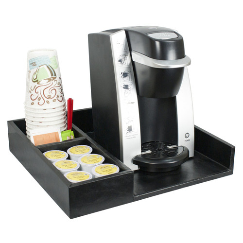 Deluxe Coffee Tray; Black Faux Leather  |  Case of 12