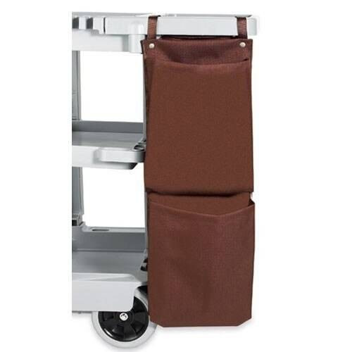 Housekeeping Maid Cart Both Side Vinyl Bag with Vacuum Stand - Texcot