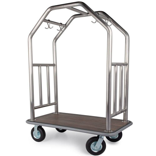 HOSPITALITY 1 SOURCE HOSPITALITY 1 SOURCE or LUGGAGE CARTS or ESTATE SERIES or BRUSHED STAINLESS STEEL or BELLMANS CART