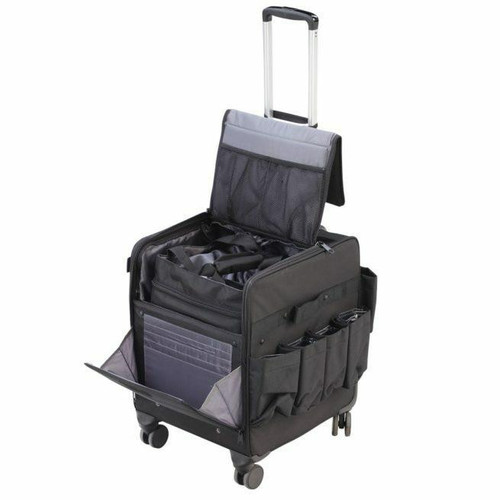 Housekeeping Maid Cart Both Side Vinyl Bag with Vacuum Stand - Texcot