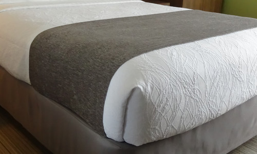 KTX Windsor Chenille Hotel Bed Scarf - Slate