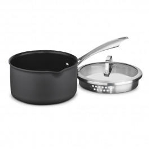 Conair Cuisinart® | Dishwasher-Safe Anodized Saucepan w/ Tempered Glass Cover - All Sizes 