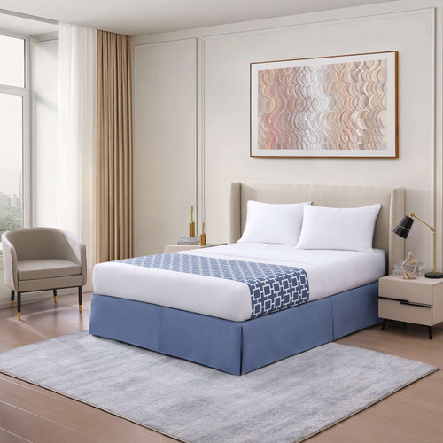 1888 Mills supplier gallery image - Beyond Impressions Fitted Bed Skirt - blue_20chain_20link_20-3