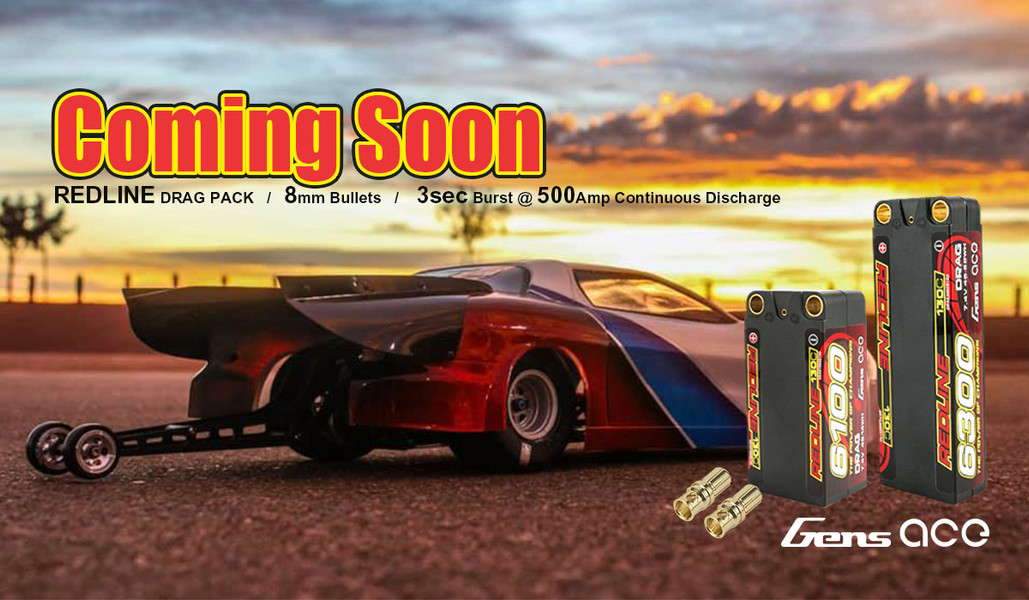 Gensace Redline Drag Racing Lipo Battery Packs are Coming Soon!