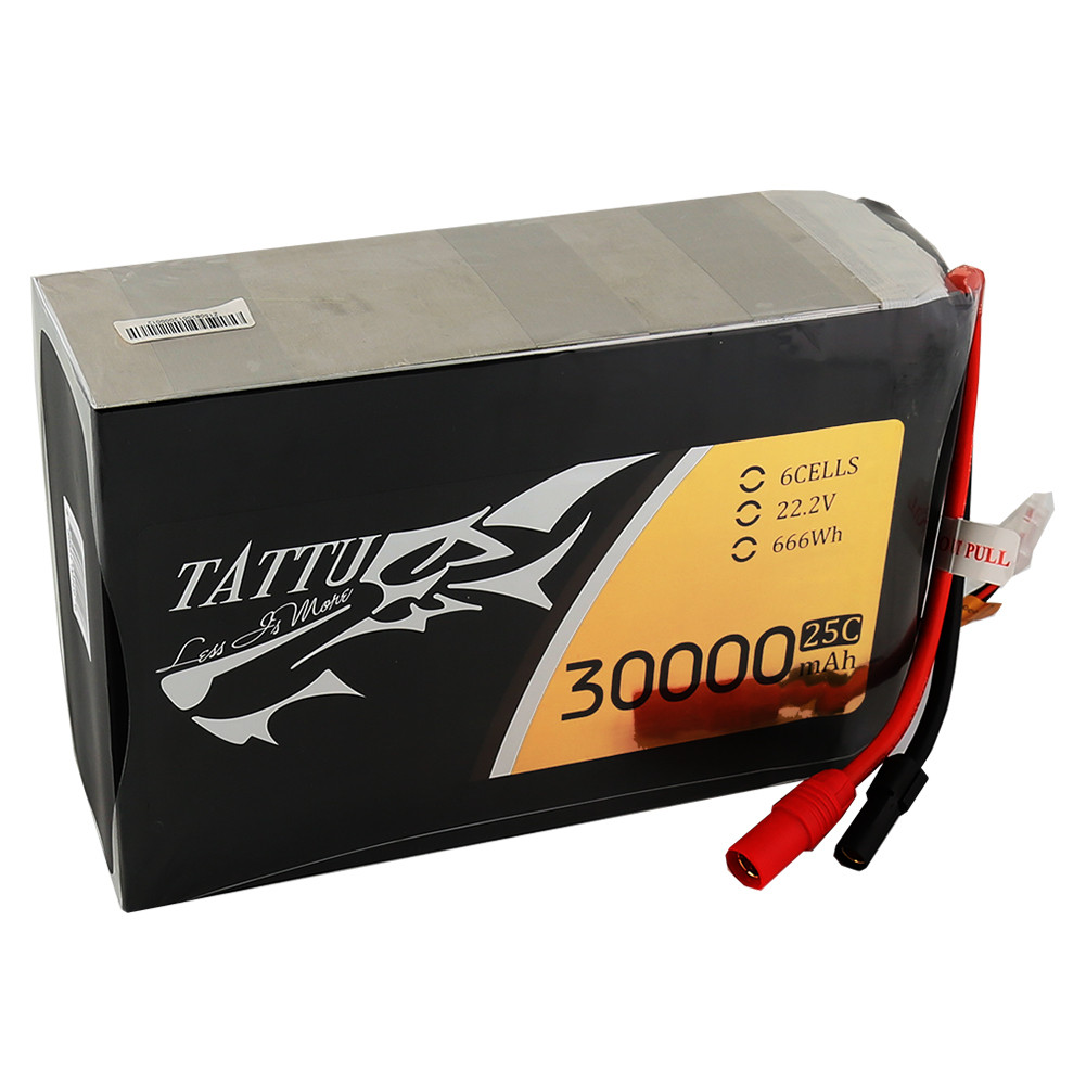 TAttu30,000mAh リポバッテリー Tattu G-Tech 30000mAh 6S 22.2V 25C Lipo Battery Pack with AS150+