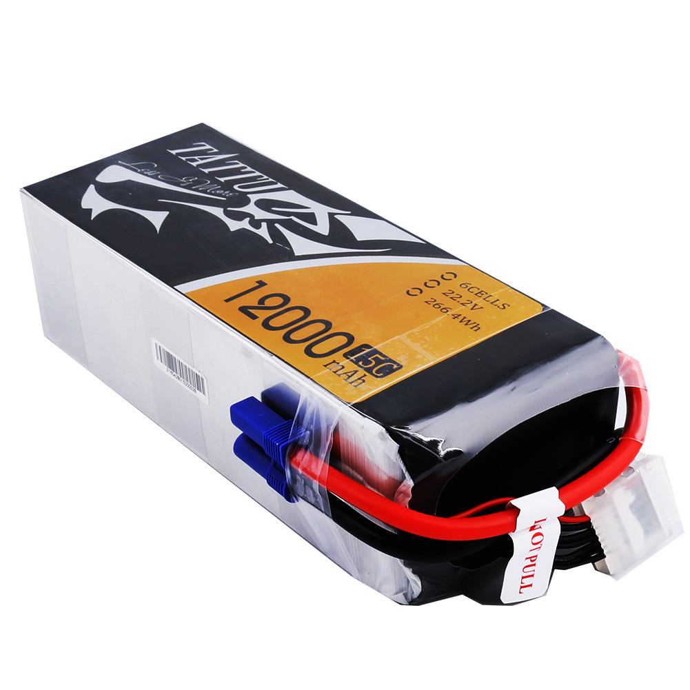 Tattu 15C 12000mAh 6S Lipo Battery Pack with EC5 Plug