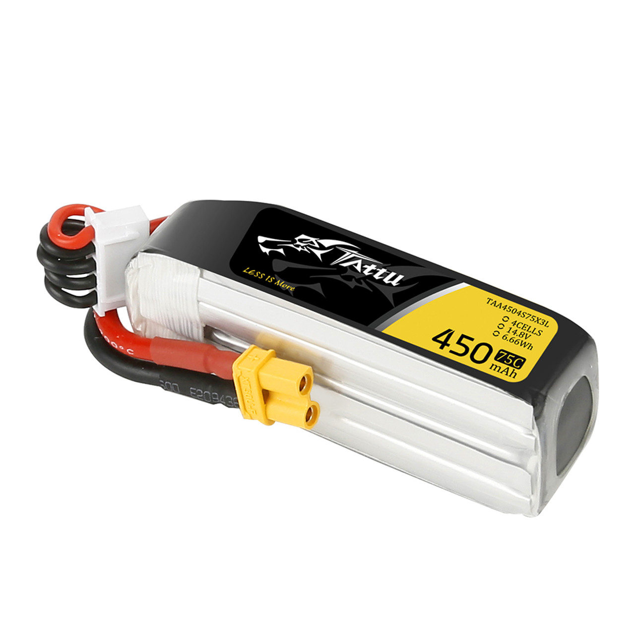 Batterie lipo 4S 450 mAh (XT30) - Tattu ( format long