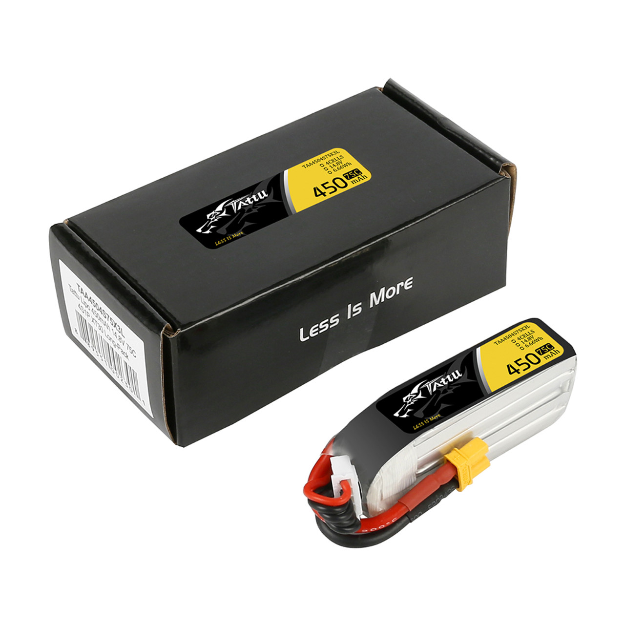 Batterie lipo 4S 450 mAh (XT30) - Tattu ( format long