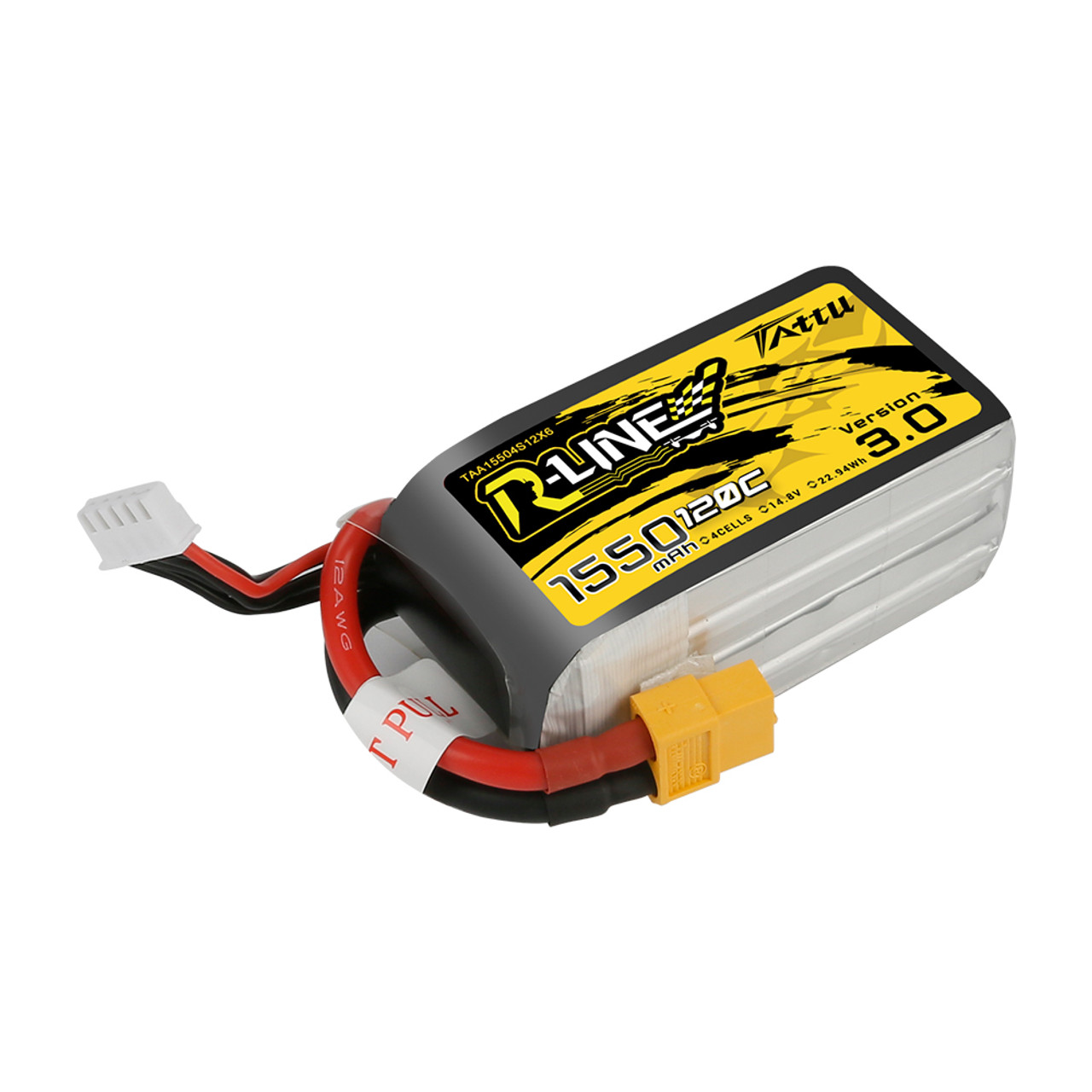 Tattu 1550mAh 4S 120C 14.8V R-Line Version 3.0 Lipo Battery
