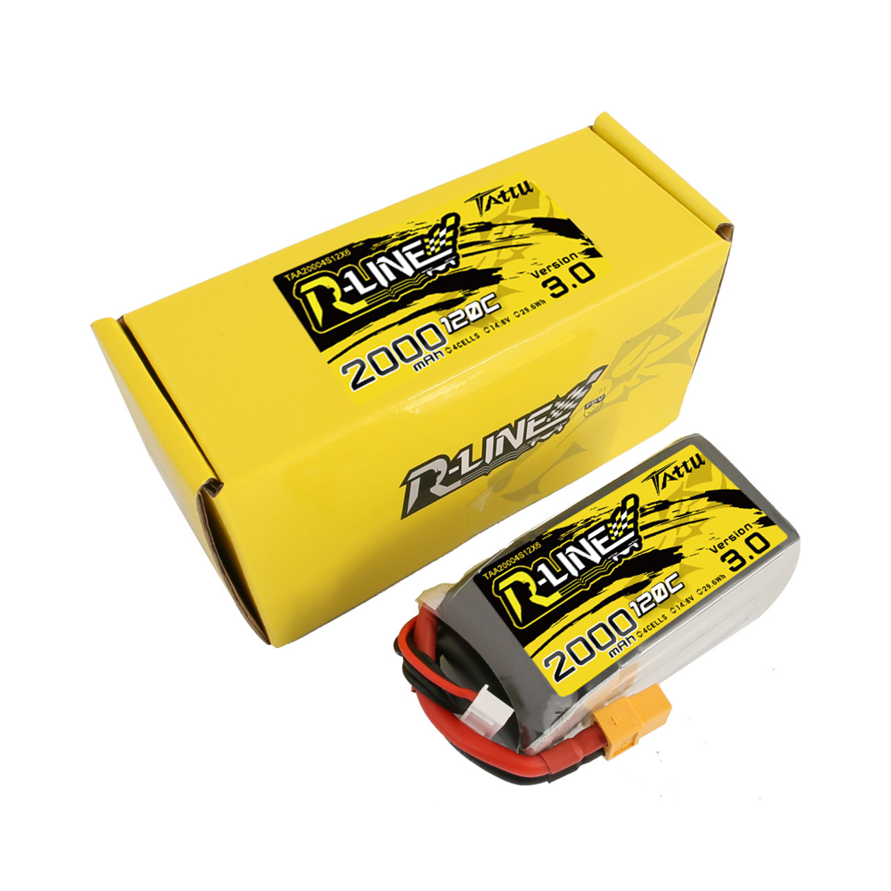 Tattu 2000mAh 4S 120C 14.8V R-Line Version 3.0 Lipo Battery