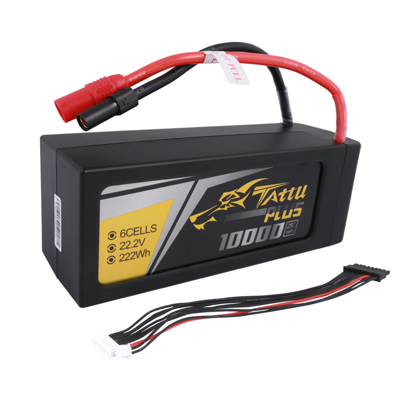 Tattu Plus 22.2V 25C 6S LiPo Battery 10000mAh with AS150+XT150 Plug