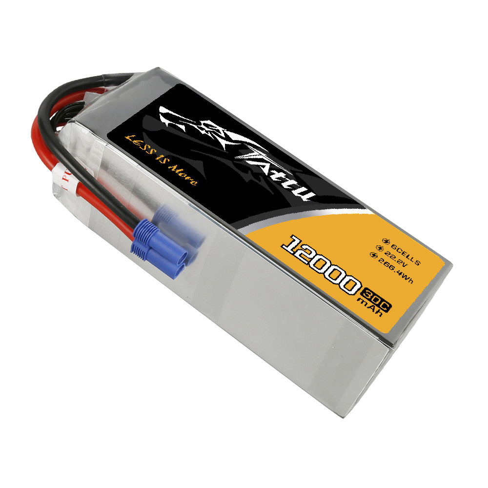 Tattu G-Tech 6S 12000mAh 30C 22.2V Lipo Battery Pack with EC5 Plug
