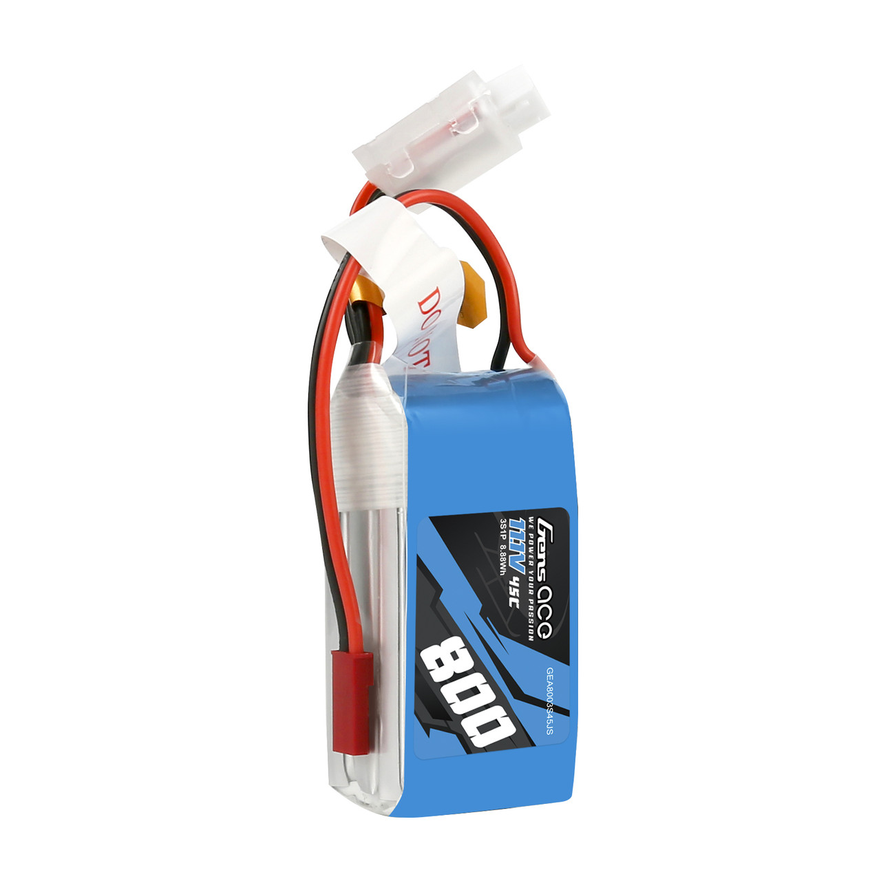 Batterie LiPo Gens Ace 3S 11.1V 800mAh 45C Avec Connecteur JST - Pour Modélisme Neuf
