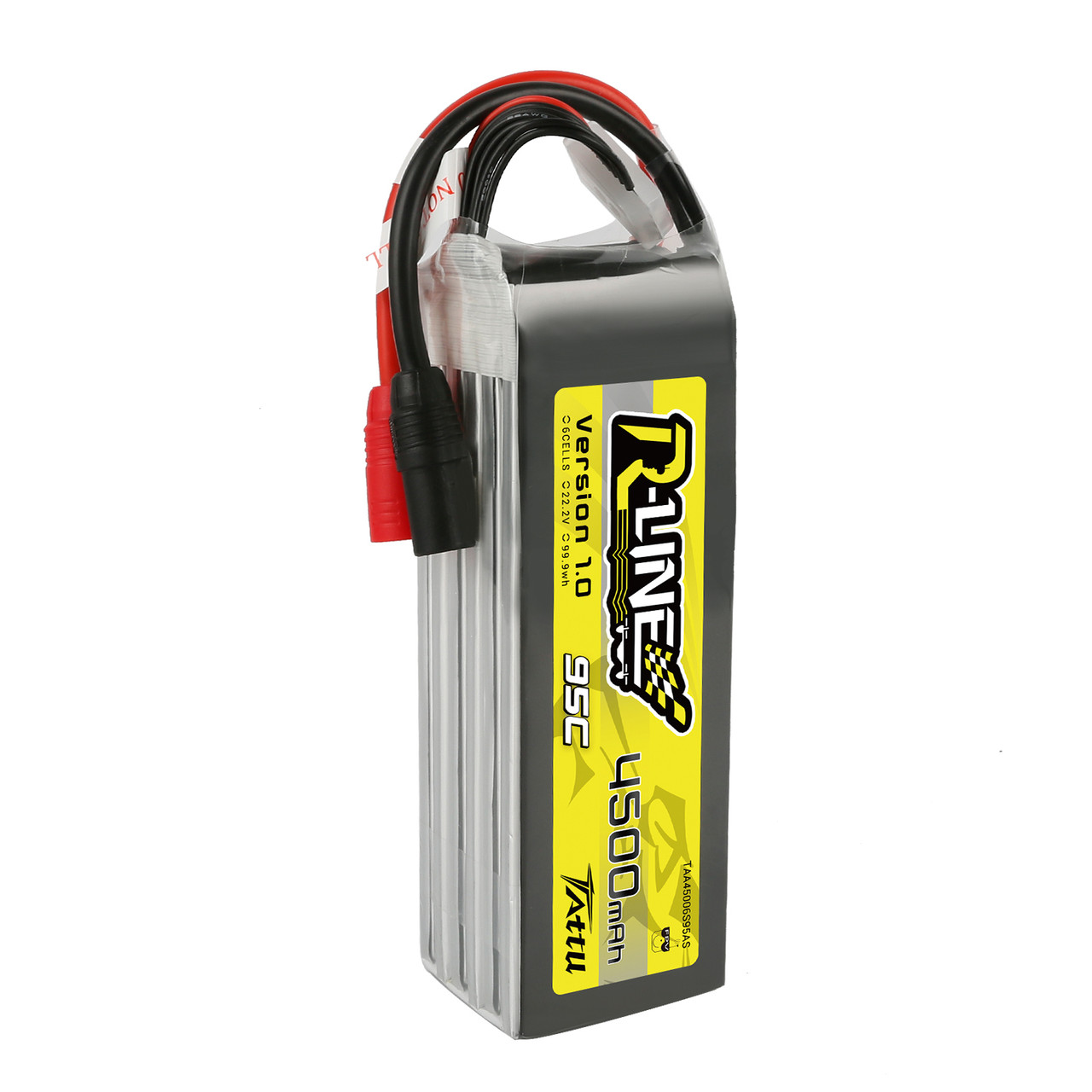 【2個セット】Tattu R-Line1.0 6S 95C 5100mAhリポ Tattu 5100mah 6S 95C 22.2V R-Line Lipo Battery with AS150 Plug