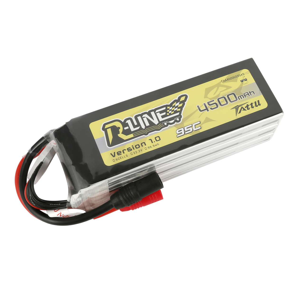 Tattu R-Line-4500mAh 6S 95C Lipo Battery Pack with AS150 Plug