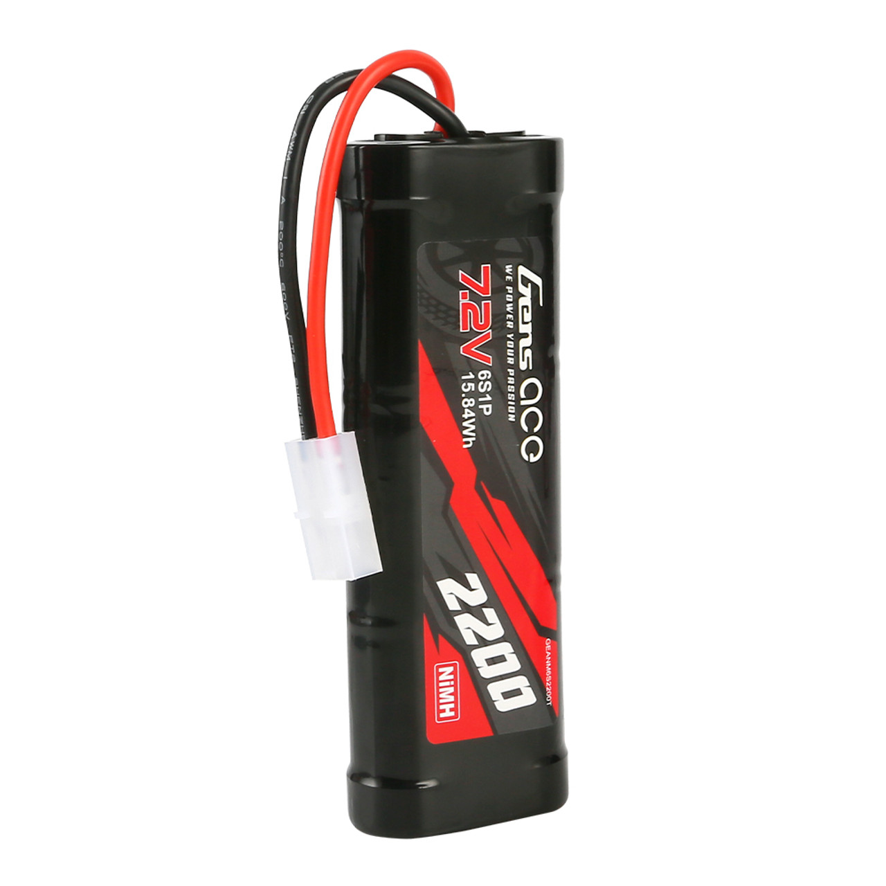 Gens Ace 7.2V 2200mAh 6-cell NiMH Battery with Tamiya Plug