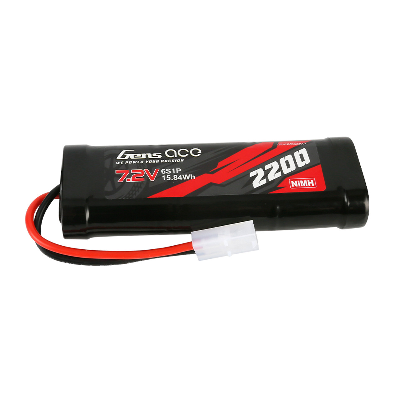 Gens Ace 7.2V 2200mAh 6-cell NiMH Battery with Tamiya Plug