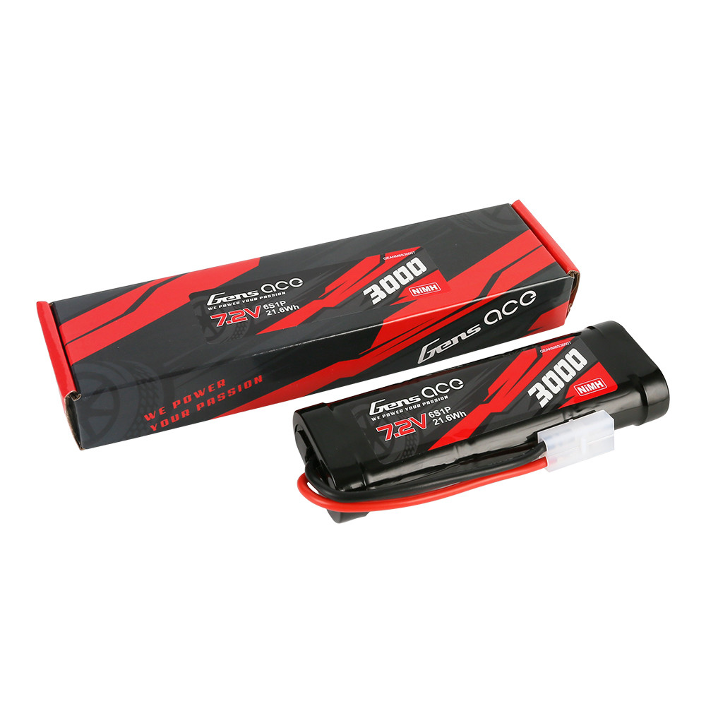 Gens ace 7.2V 3000mAh 6-cell NiMH Battery with Tamiya Plug