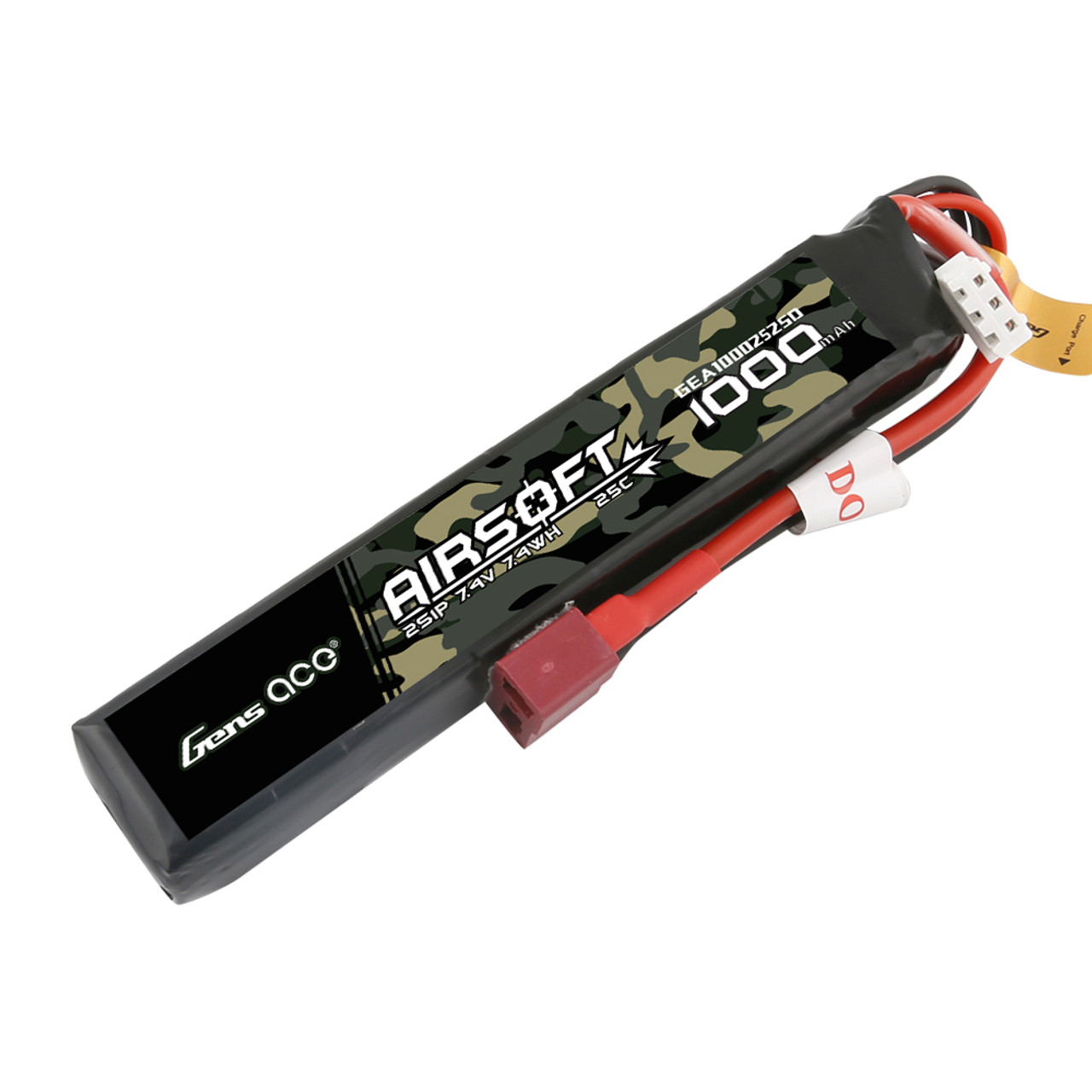 Batterie Lipo Gens Ace 25C 1300mAh 2S1P 7.4V mini Tamiya