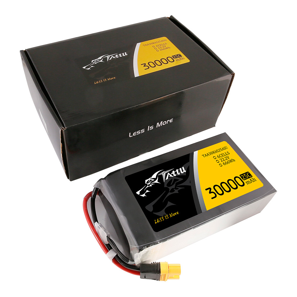 TAttu30,000mAh リポバッテリー Tattu G-Tech 30000mAh 6S 22.2V 25C Lipo Battery Pack with AS150+