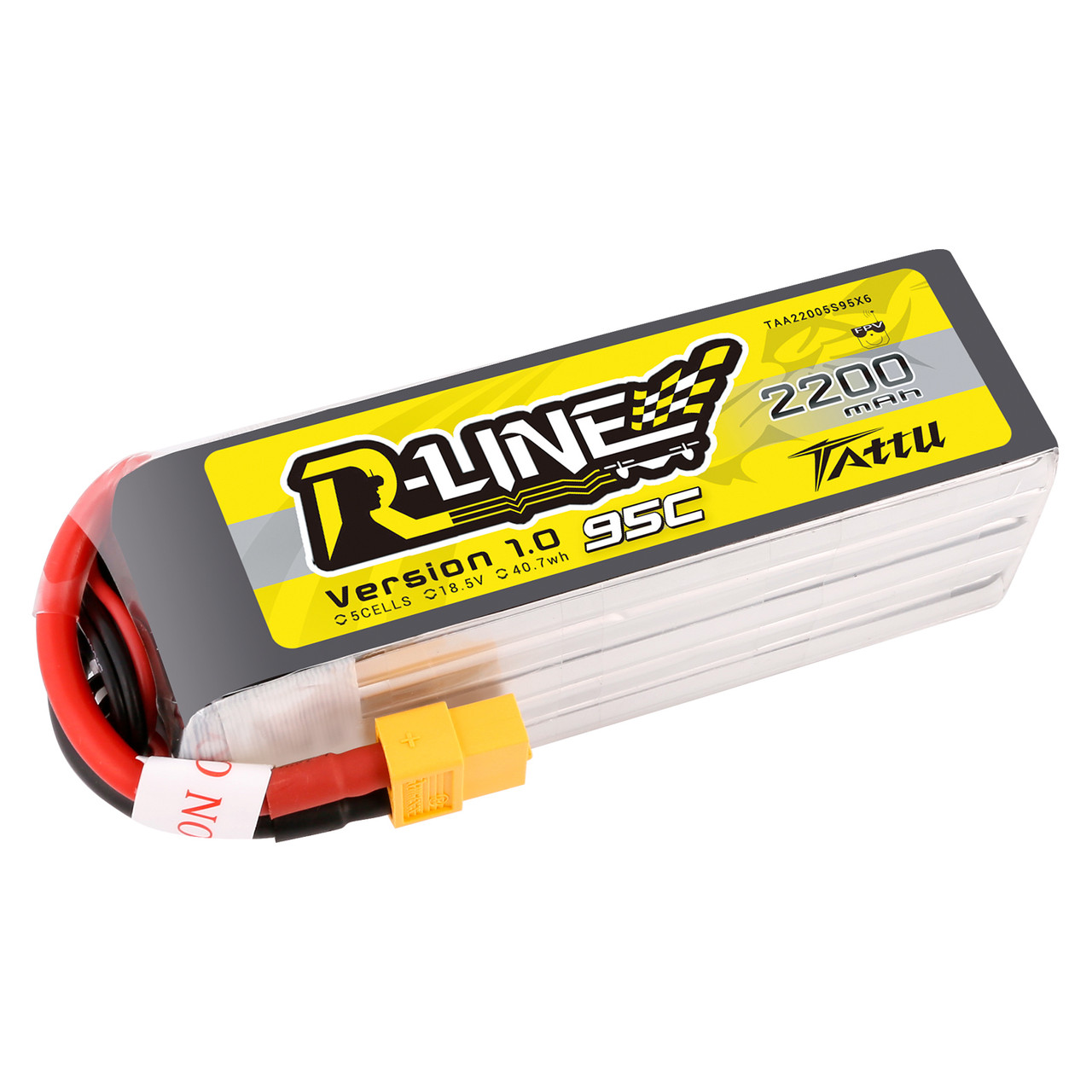 Tattu 2200mah 5S 95C 18.5V R-Line Lipo Battery with XT60 Plug For