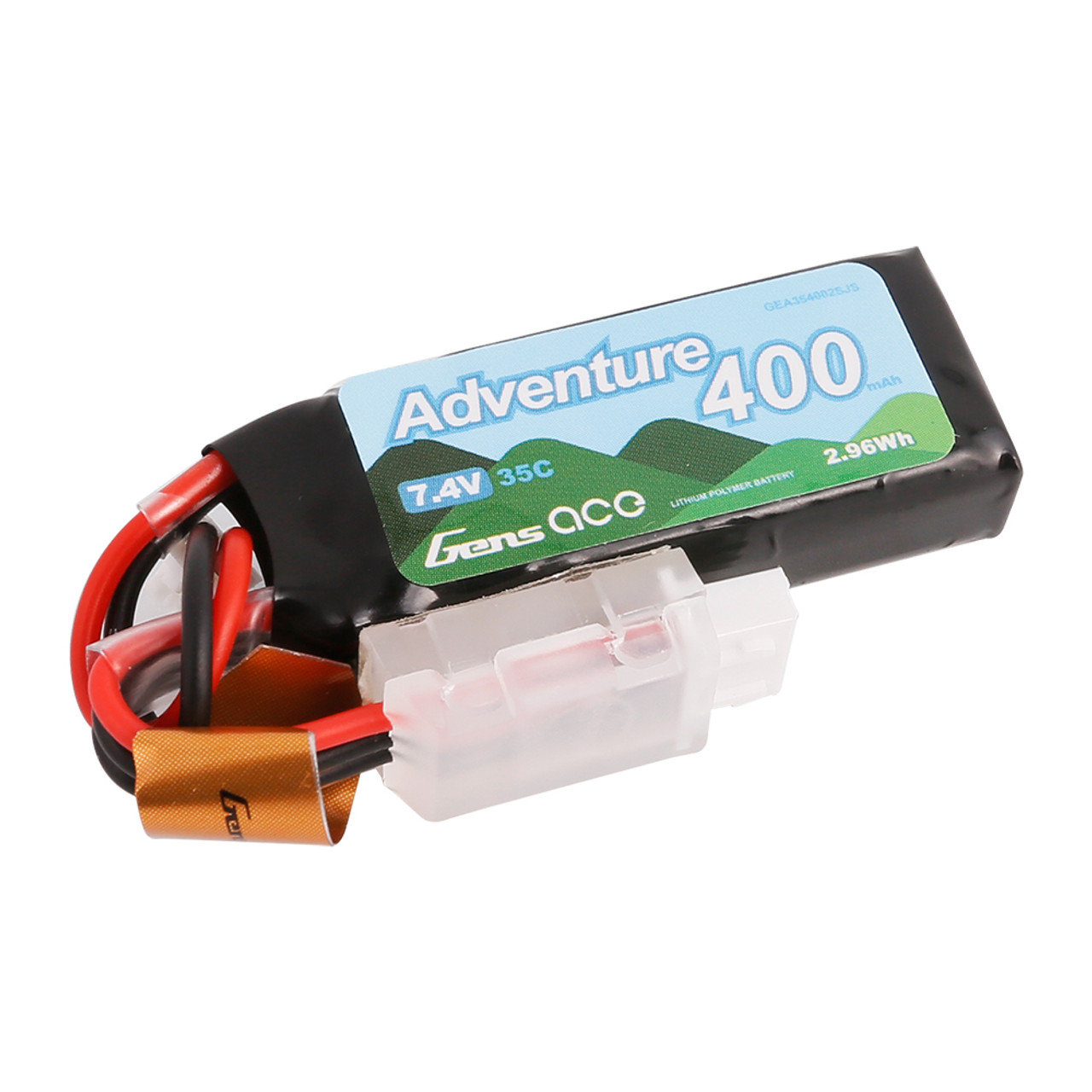 Gens Ace 400mAh 2S 7.4V 35C Adventure Series Lipo Battery Pack with JST  Plug for RC Crawler