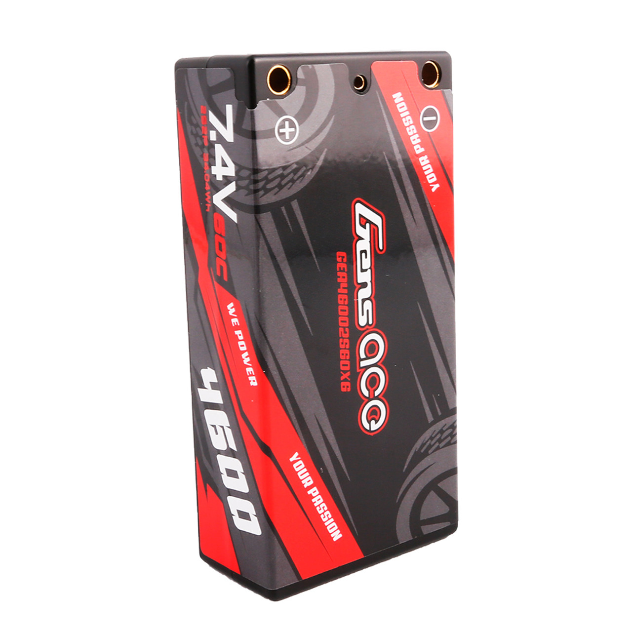 Gens ace 4600mAh 7.4V 60C 2S2P HardCase Shorty Lipo Battery