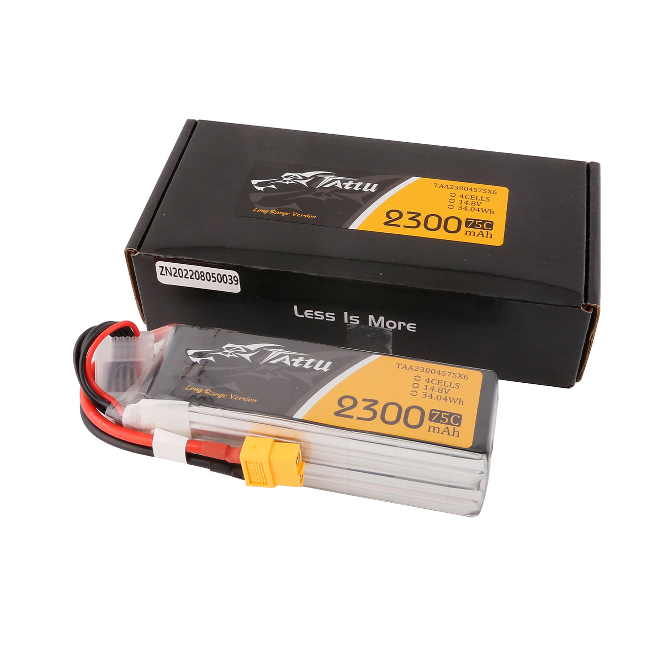 Tattu 2300mAh 4S 75C Lipo Battery Pack with XT60 Plug