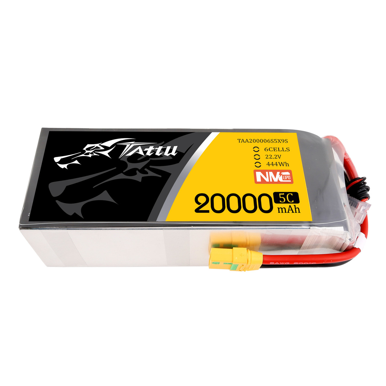 Tattu NMC 20000mAh 6s 5C 22.2V Lipo Battery Pack with XT90S plug
