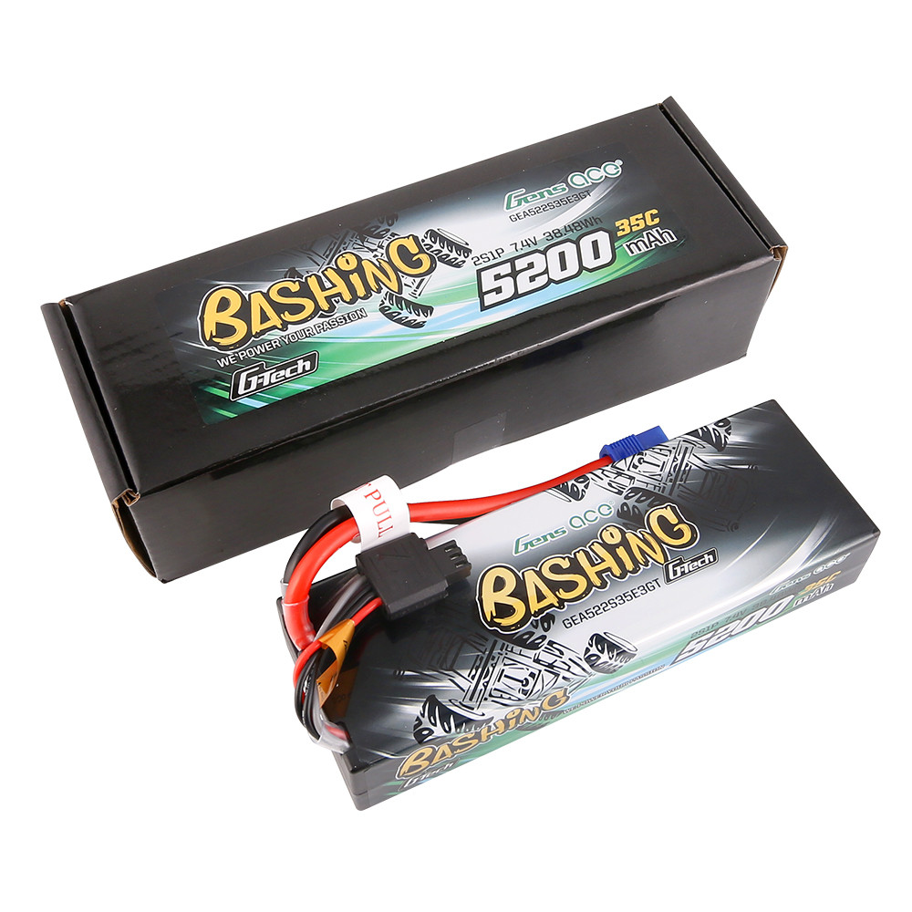 GOLDBAT Batteria Lipo 2S 7.4V 6200mAh 50C Con Connettore Deans, Custodia Rigida Per Auto, Camion, Barca, Elicottero RC - Sostituto Traxxas - 3
