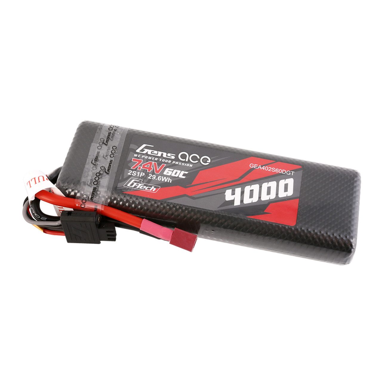 Pack chargeur 80W AC/DC + batterie LiPo 2S 7,4V 4000mAh 50C HARD CASE +