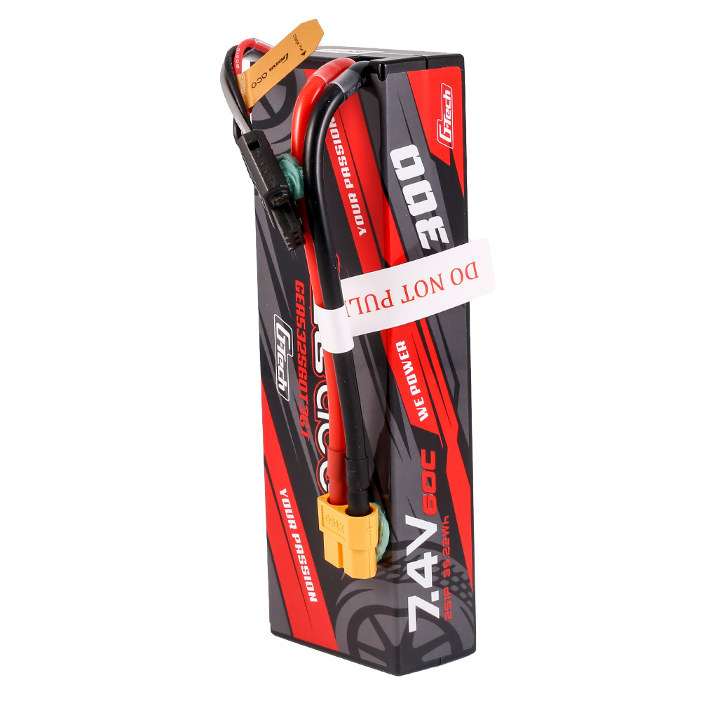 Gens ace 2S Lipo 5500mAh 7.4V 2S1P 60C Bashing Series Lipo Battery with Deans T Plug for Most 1/8.1/10 Scale RC Cars