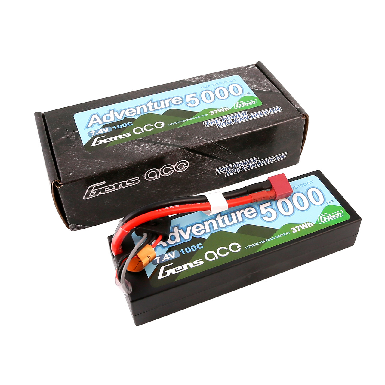 Gens ace 5000mAh 2S 100C 7.4V HardCase G-tech Adventure Lipo