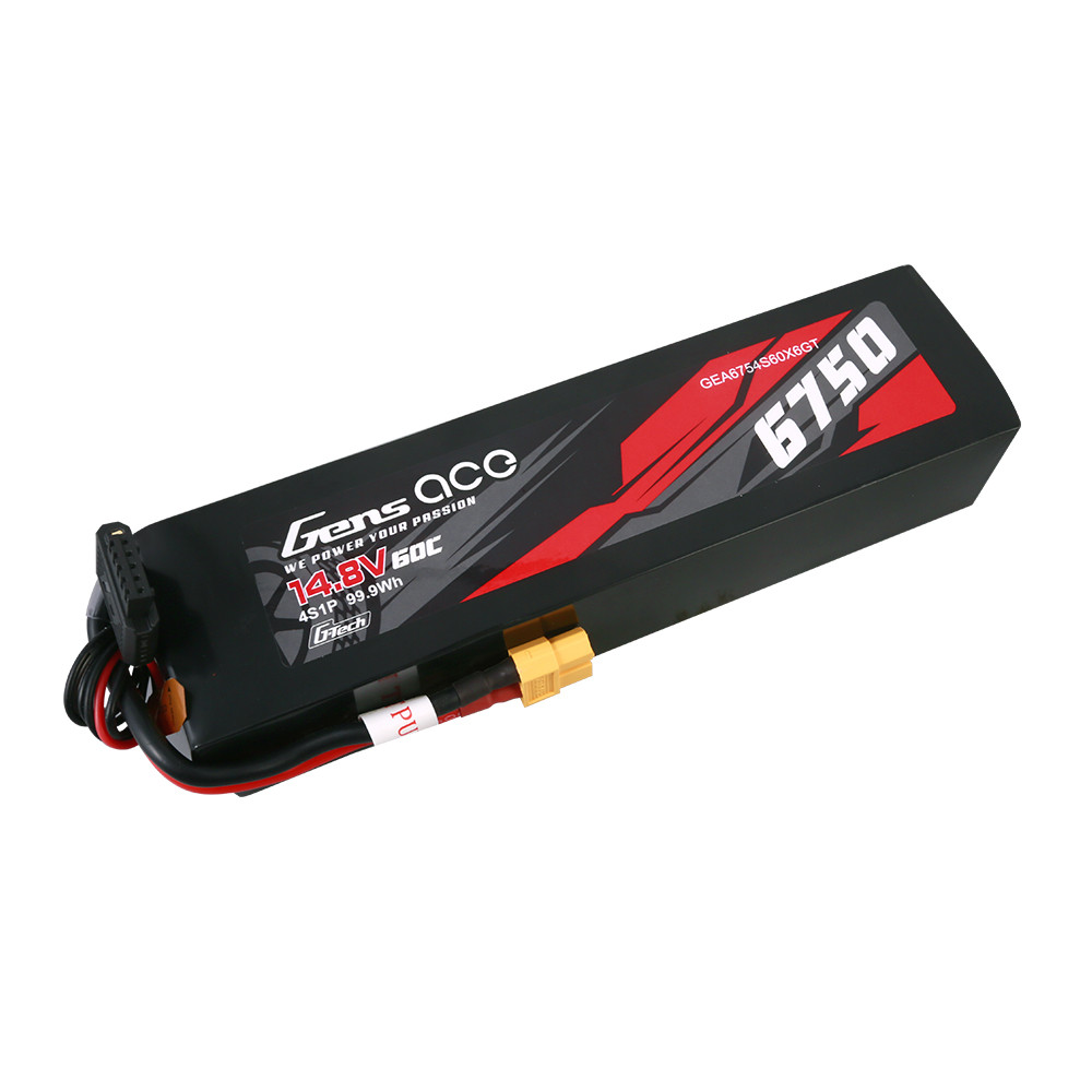 クローズ Gens Ace 4S LiPo Battery 60C (14.8V/6750mAh) [GEA67504S60X6