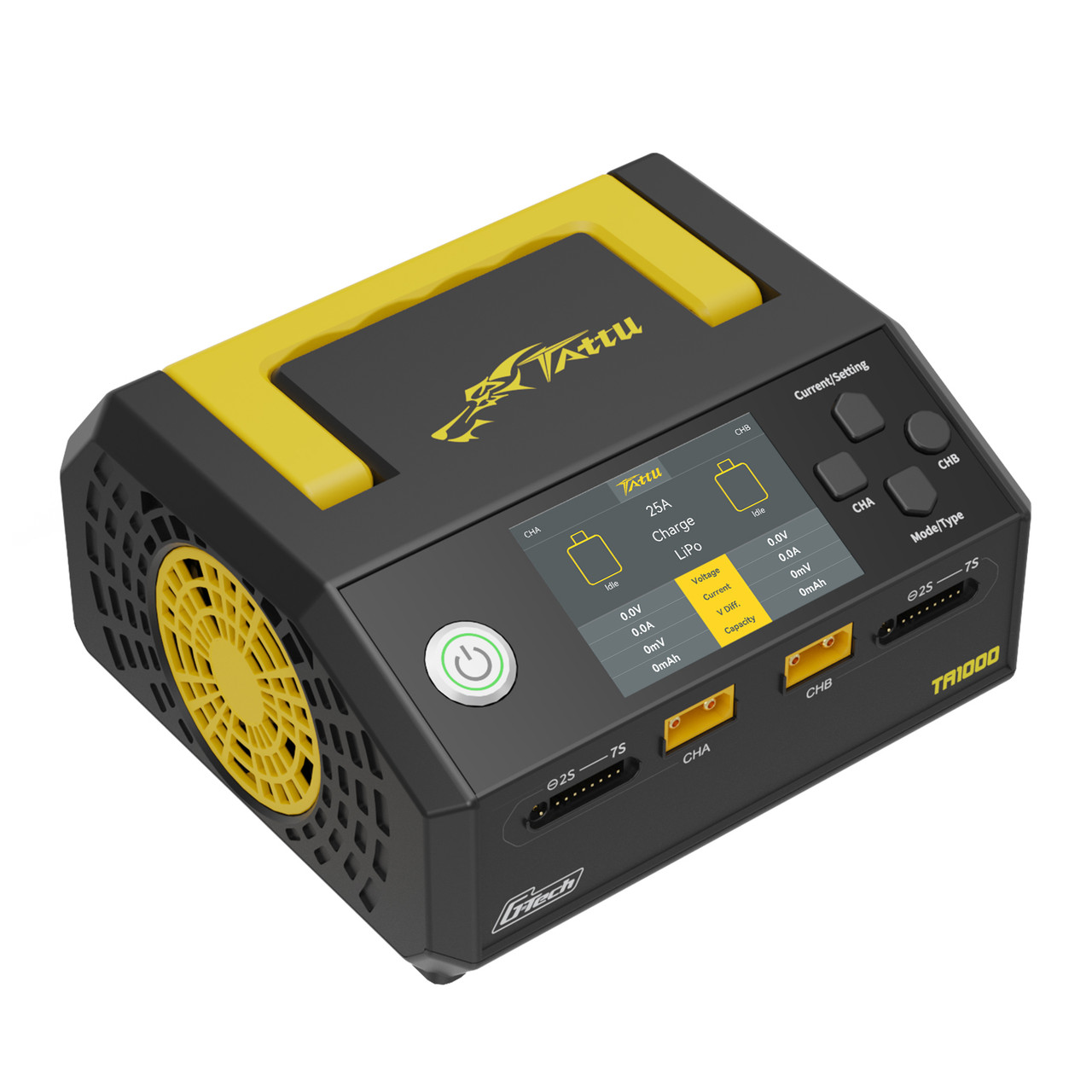 Tattu TA1000 G-Tech Dual-channel Charger 25A*2 1000W for 1S-7S