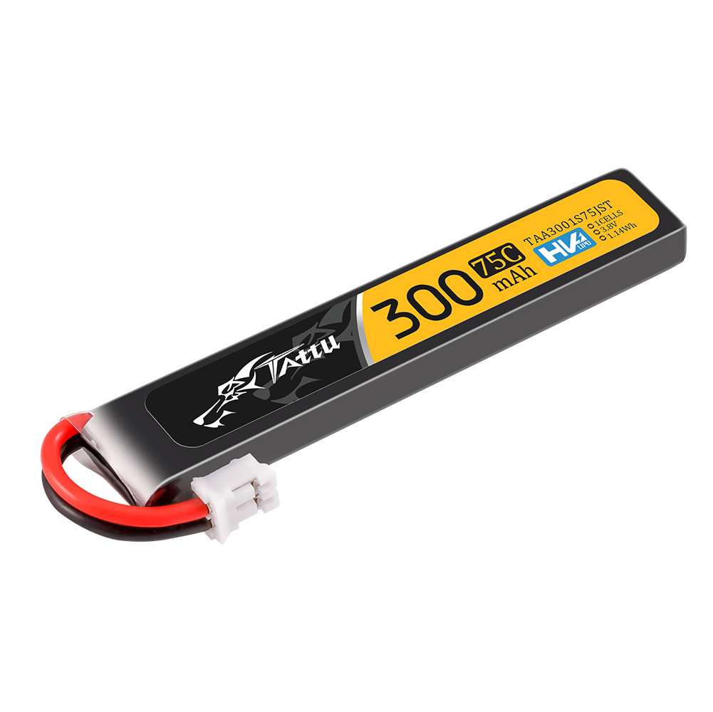 TAttu30,000mAh リポバッテリー Tattu 300mAh 1S 75C 3.8V Lipo Battery Pack with JST-PHR Plug