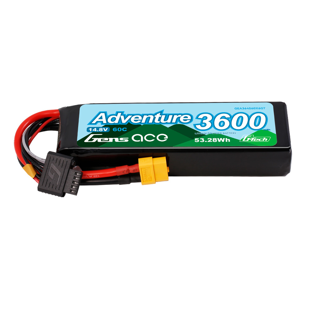 Gens ace 3600mAh 4S 60C 14.8V Adventure G-tech Lipo Battery with