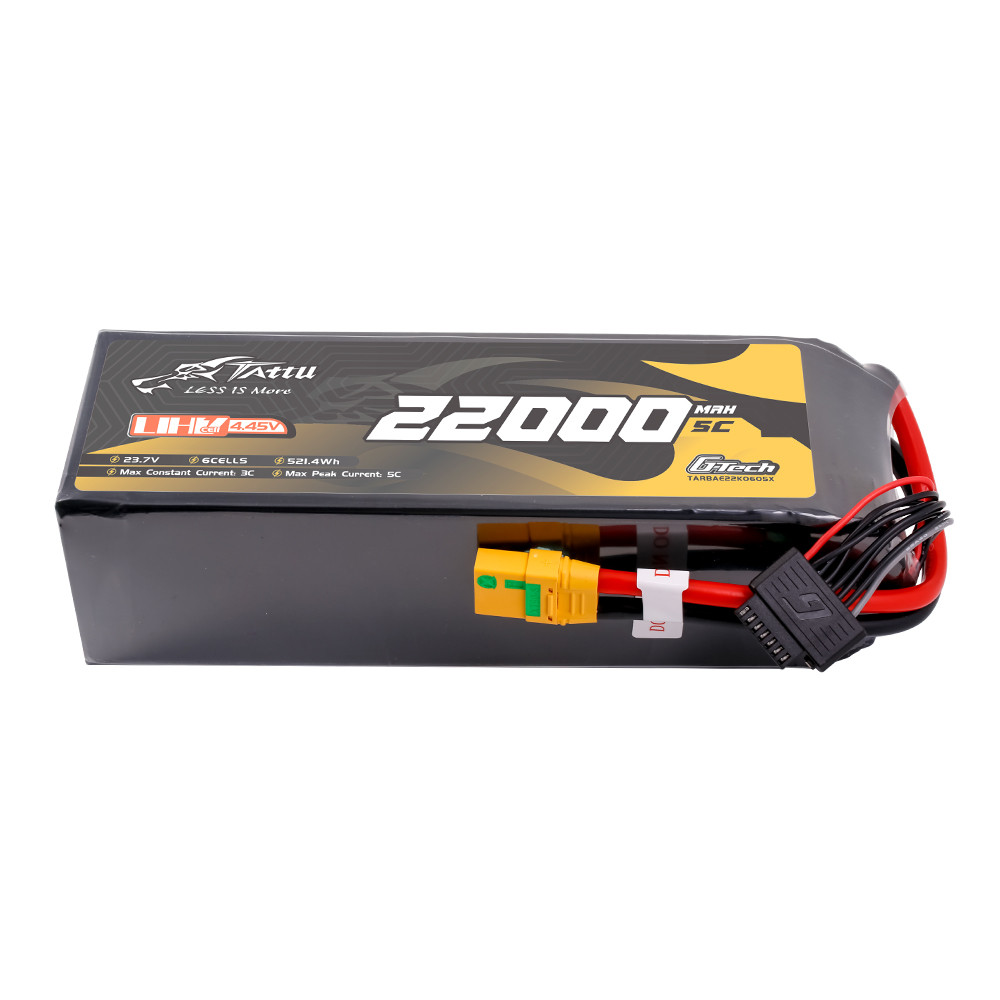 lipo c max Tattu Ultra High Voltage 22000mAh 23.7V 5C 6S1P G-Tech Lipo Battery Pack  with XT90S Plug