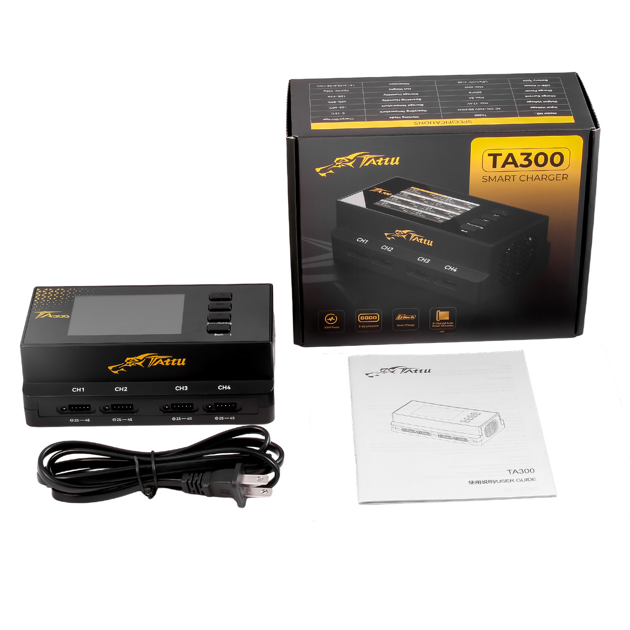 TATTU TA300 G-Tech AC Balance RC Battery Smart Charger-Black