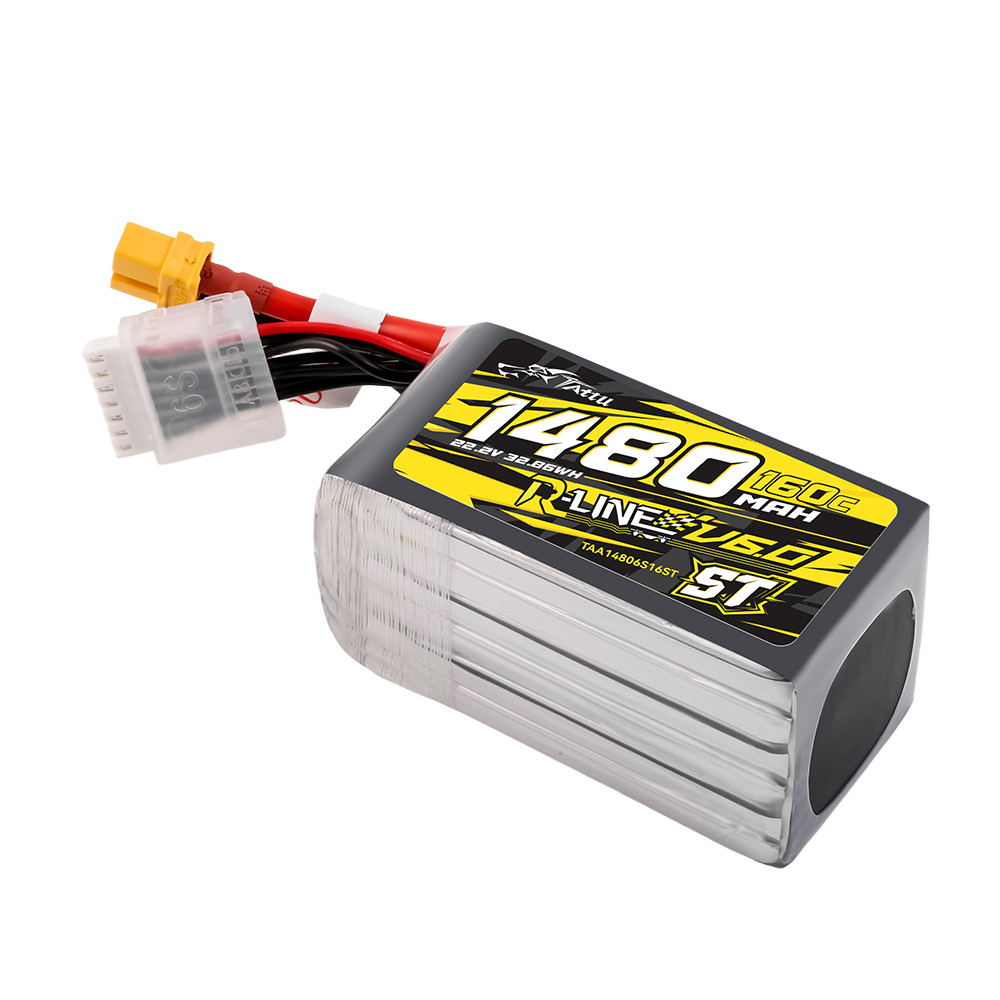 Tattu R-Line Version 6.0 1480mAh 160C 6S 22.2V ST Lipo Battery