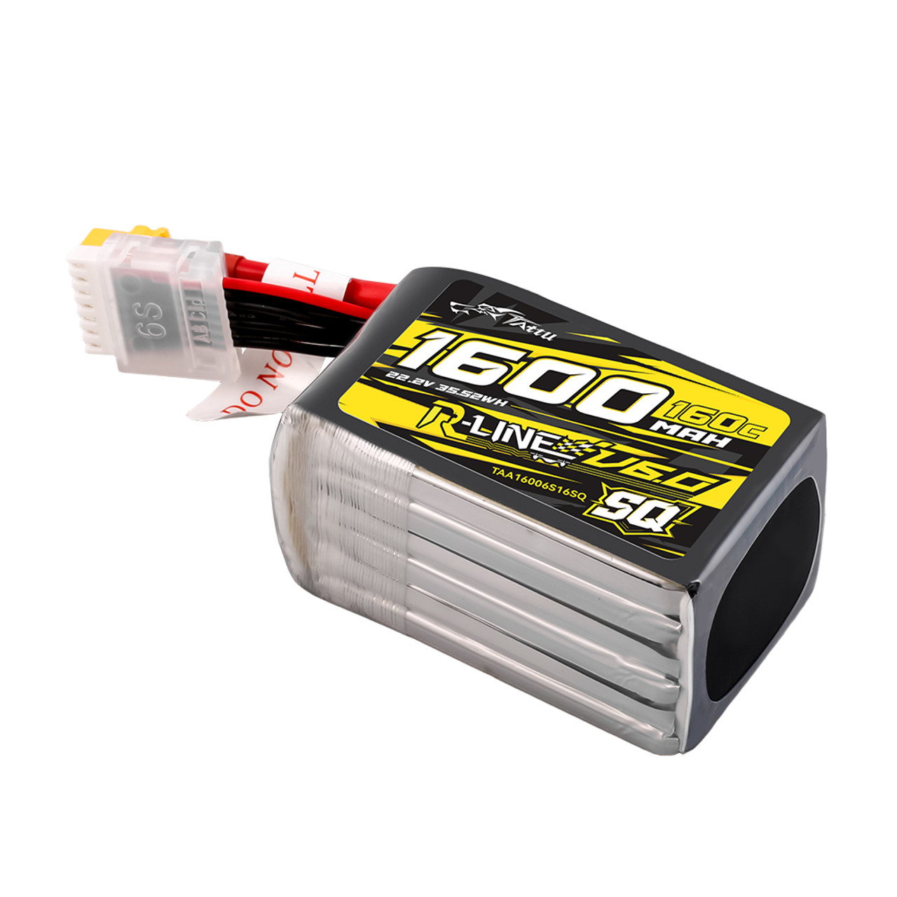 【2個セット】Tattu R-Line1.0 6S 95C 5100mAhリポ Tattu R-Line Version 6.0 1600mAh 160C 6S 22.2V SQ Lipo