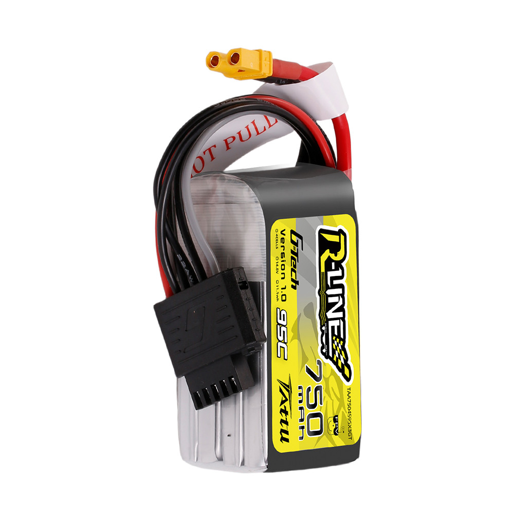 Tattu 750mAh 4S 95C 14.8V R-Line G-tech Lipo Battery Pack with