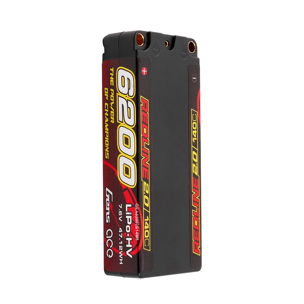 Gens ace 6200mAh 2S1P 140C 7.6V HardCase HV Redline 2.0 Series